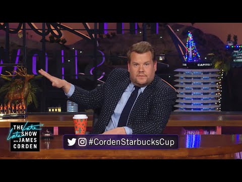 ジェームズ・コーデンは#コーデンスターバックスカップを見つけられない (James Corden Can't Find the #CordenStarbucksCup)