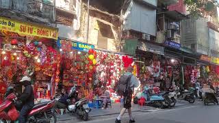 Christmas Street in Hanoi city, Vietnam | Hanoi Walking Stre…