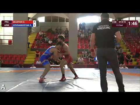 1/2 GR - 60 kg: G. SNJOYAN (FRA) v. S. HOVHANNISYAN (ARM)