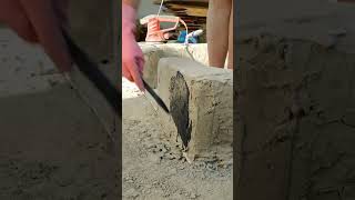 We Made A Cement Fountain For A Backyard || #Shorts