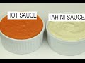 SHAWARMA SAUCE-RED  SPICY SAUCE AND TAHINI SAUCE - HOW TO MAKE TWO TYPES OF  SHAWARMA SAUCE