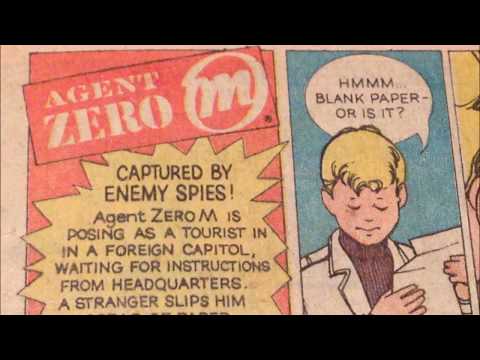 CMGUS COMIC MAN PRODUCTIONS: 1966 MATTEL AGENT ZERO M TOY SUPERMAN & BATMAN COMIC BOOK AD
