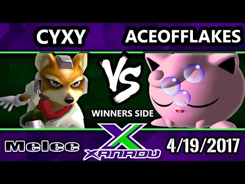 S@X 198 - Cyxy (Fox) Vs. AceOfFlakes (Jigglypuff) - SSBM Tournament - Smash Melee