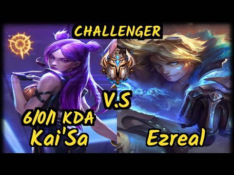 FLA Juzinho (KAI'SA) vs EZREAL - 6/0/1 KDA BOTTOM ADC CHALLENGER GAMEPLAY - BR
