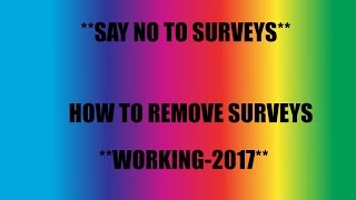 How to Bypass Surveys For FREE 2017 (Doesn't work check description)