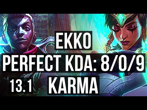 EKKO vs KARMA (MID) | 8/0/9, 2.3M mastery, 900+ games, Legendary | EUW Diamond | 13.1