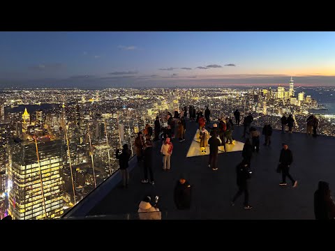 Walking Tour of The Edge at Hudson Yards | Sunset to Night 🌆 | NYC Skyline Views