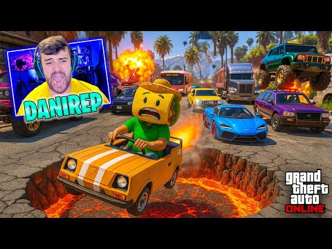 EL ÚLTIMO EXPLOTA CON COCHES ALEATORIOS PERO CAIGO EN UN AGUJERO INFINITO!! - GTA 5 ONLINE