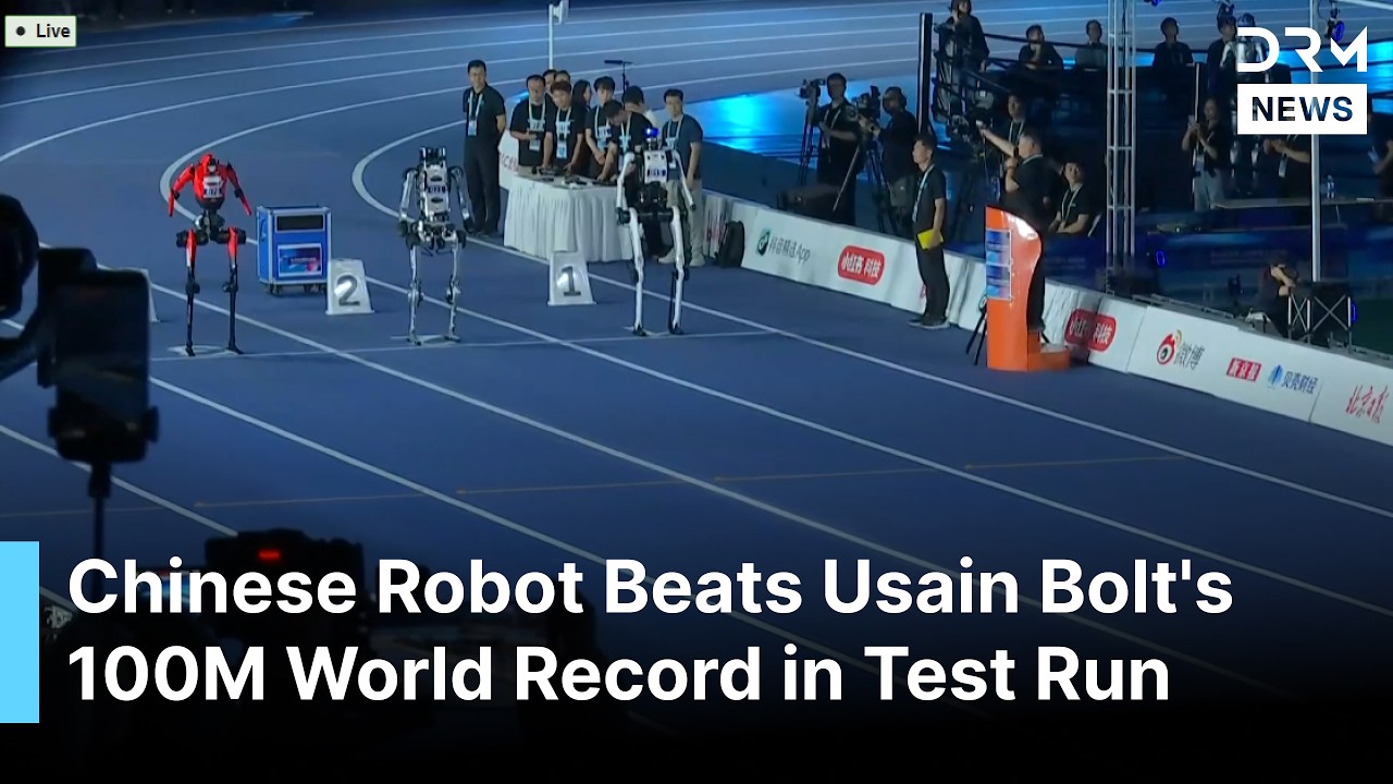  Chinese Humanoid Robot Lightning Runs 100m Faster Than Usain Bolt’s Record | AI1G - YouTube