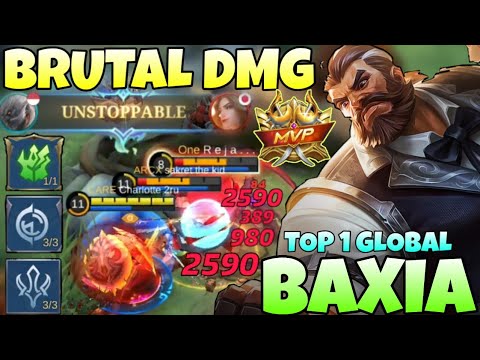 BAXIA HYPER 100% DEADLY TANK With Brutal DMG Build! Baxia Best Build 2022 | Top 1 Global Baxia |Mlbb