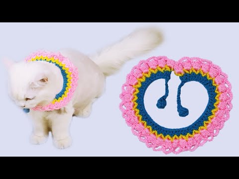How to crochet pet collar | crochet for cat/dog | Crochet Toys for Cat | Super Simple DIY Cat Toys