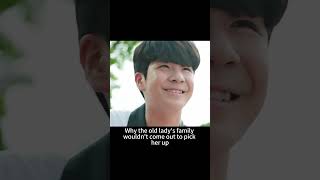 The kid could only push him into the building.