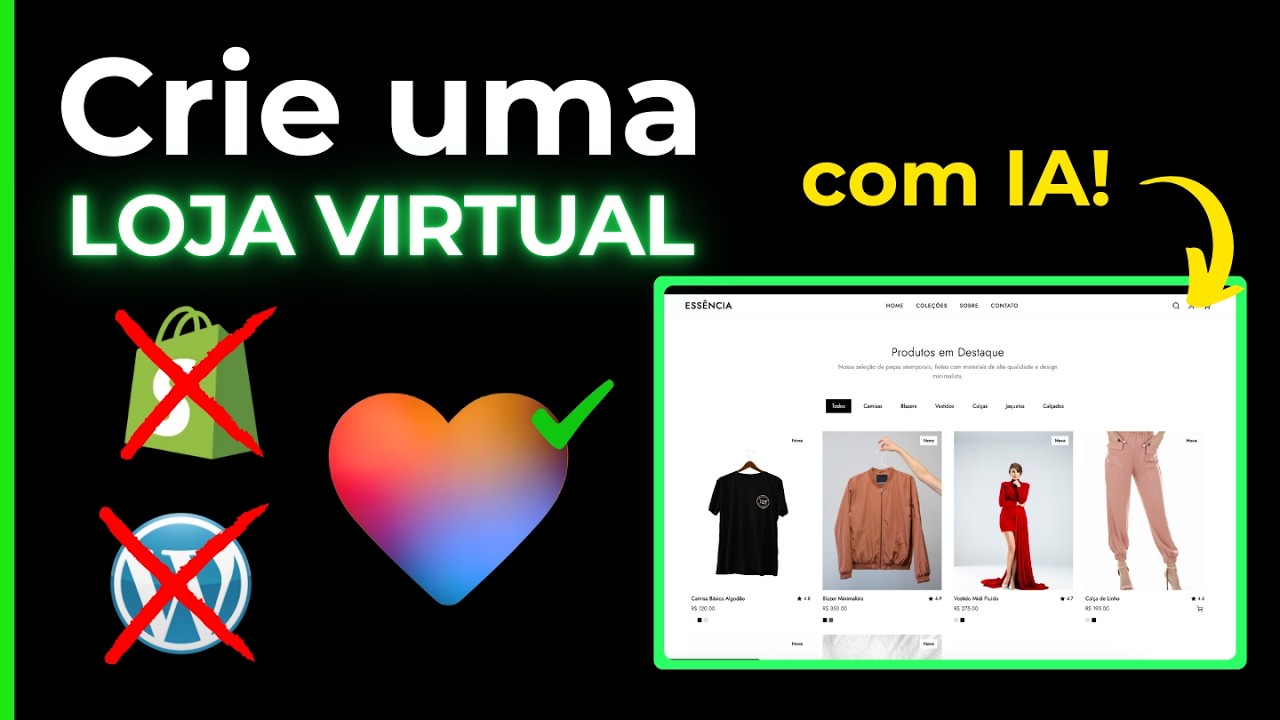 CRIE sua LOJA VIRTUAL com IA HOJE MESMO! [Passo a Passo do Zero]