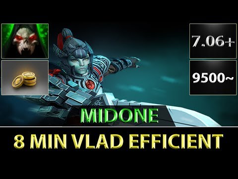 MidOne [PA] Fast Farm ► 8 Minutes Vlad Efficient ► Dota 2 7.06d
