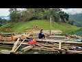 Heavy rain and strong winds caused the girl's house to collapse in the dead of night, country girl