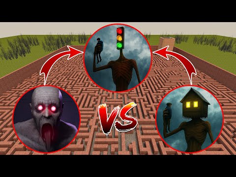 TRAFFIC LIGHT HEAD VS HOUSE HEAD VS SCP 096 VS In Garry's Mod #175