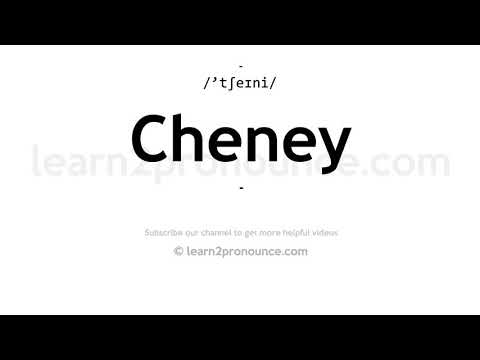 How to pronounce Cheney | English pronunciation