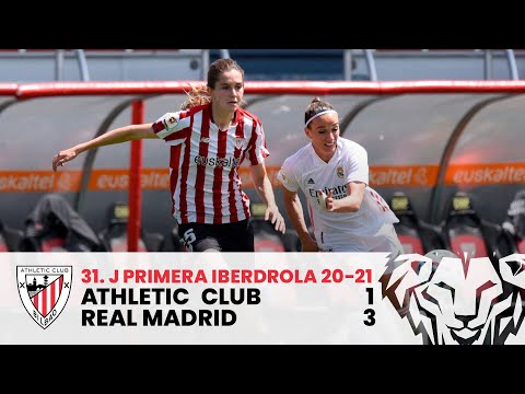 ⚽ RESUMEN I Athletic Club 1-3 Real Madrid CF I J31 Primera Iberdrola 2020-21 I Laburpena