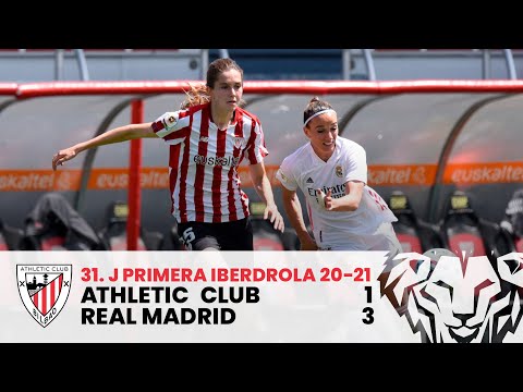 Imagen de portada del video ⚽ RESUMEN I Athletic Club 1-3 Real Madrid CF I J31 Primera Iberdrola 2020-21 I Laburpena