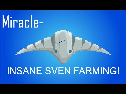 Miracle Sven 9000 mmr INSANE FARMING! Ranked Dota 2 gameplay