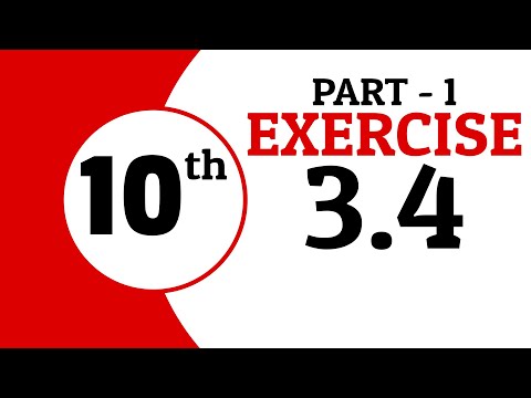 Exercise 3.4 - 10th Class Math - Part 1 | Waqas Nasir