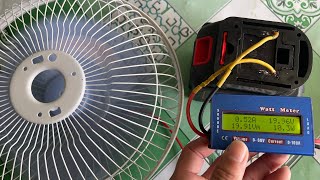 Actual test of power consumption of fan b2 12v-24v (zalo 0972234185)