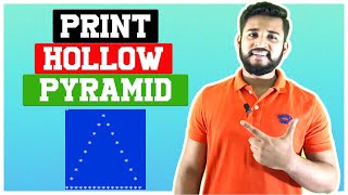 Hollow Pyramid in C | How to print star pattern in C -4