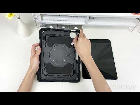 ROSROME-Installation process For iPad Air 5th  4th Generation /iPad Pro 11 inch Tablet Case
