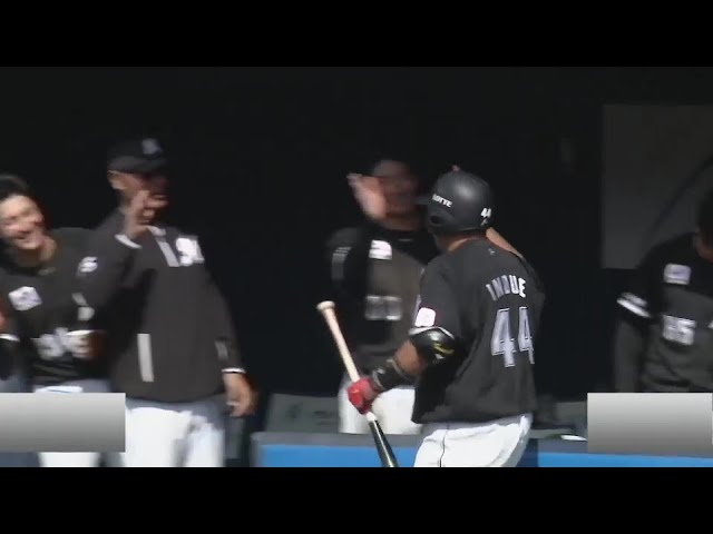 【ファーム】待望の一発!! マリーンズ・井上晴哉がレフトスタンドへのソロホームランを放つ!!  2024年3月30日 北海道日本ハムファイターズ 対 千葉ロッテマリーンズ