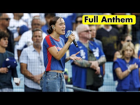 Nezza Singing US National Anthem in Spanish amid LA ICE protests