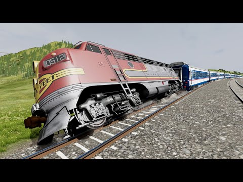 Realistic Train Crashes #57 - Beamng.Drive