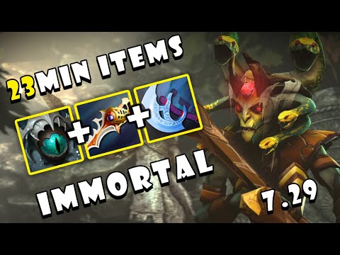 The Immortal Medusa Builds Divine Rapier in 23Min | Guides Gameplay - Dota 2 7.29
