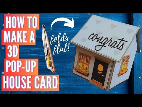 3D Pop-Up House Card | Handmade Card idea | Tutorial