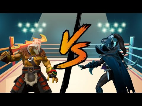 Juggernaut vs Phantom Assassin (LVL.1 / NO ITEM / NO SKILL) DOTA 2