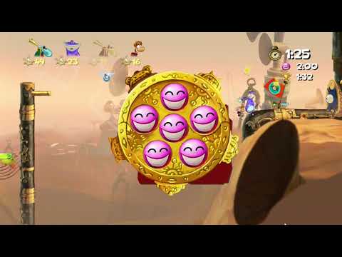 Rayman Origins (4 Players) #64 Desert Of Dijiridoos Time Trials
