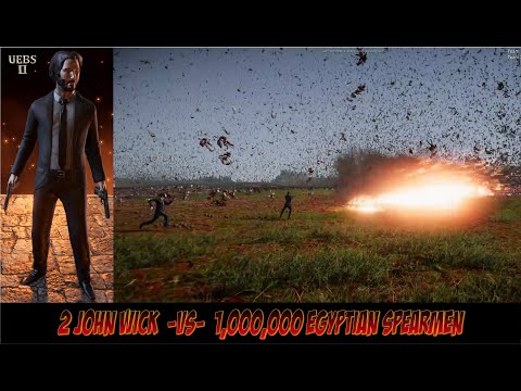 2 SUPER JOHN WICK VS 1,000,000 EGYPTIAN SPEARMEN | Ultimate Epic Battle Simulator 2 | UEBS2