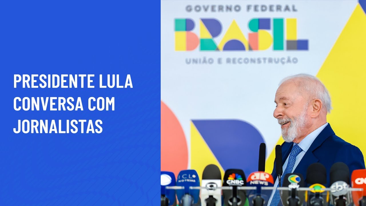 Presidente Lula conversa com jornalistas