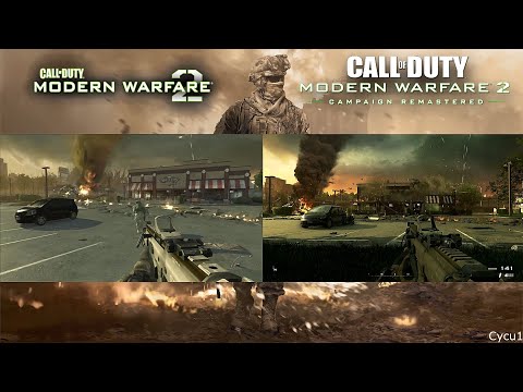 Call of Duty Modern Warfare 2 Original vs Remastered Side by Side Walkthrough. Part 6 - Wolverines!