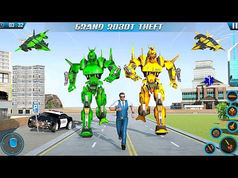 Transforming Robot Theft Army Tank Car Transport Games Part2 | Live Android Gameplay