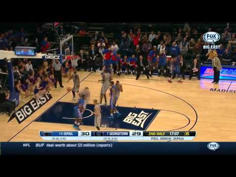 Highlights: DePaul Upsets Georgetown In First Round Of BIG EAST Tournament