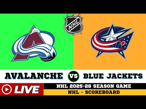 Columbus Blue Jackets Vs Colorado Avalanche | NHL 2026 | NHL Live SCOREBOARD | 11/01/2026
