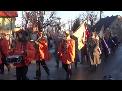 Migawki z uroczystości 95 rocznica wyzwolenia Przemętu podczas Powstania Wielkopolskiego - 6.01.2014