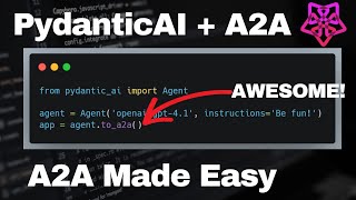 PydanticAI + A2A - Create A2A ready Agents FAST!