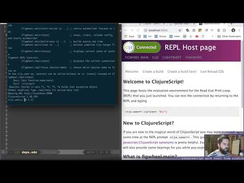 Clojurescript with React from scratch using Figwheel and Rum (Live Stream)