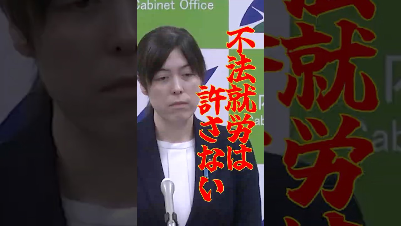 【国も本気】不法就労は許さない 真面目に頑張る人が損をしない社会へ小野田大臣が答弁 #茨城県 #外国人問題