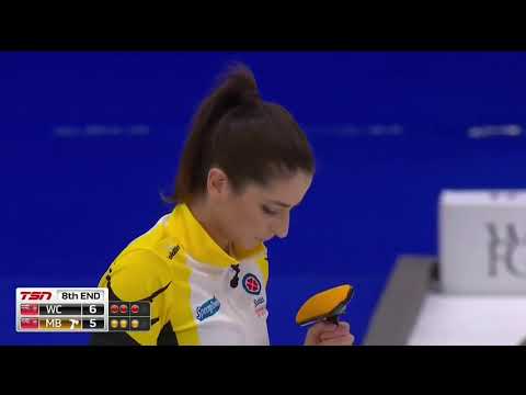 #scotties2018 [1v2-8E] Einarson (WC) vs Jones (MB): The Curved Landing Strip