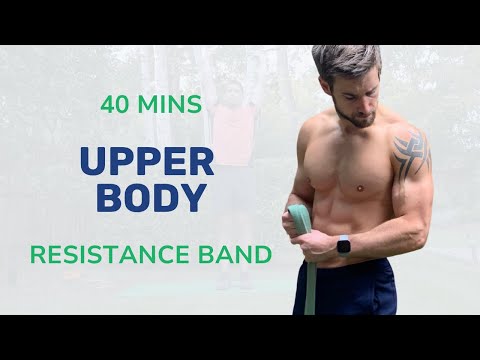 40 Min UPPER BODY RESISTANCE BAND Workout to Build Muscle (Chest, Shoulders, Back, Arms & Abs) 💪