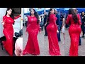 Nora Fatehi Looking Just WOW In Red Bodyfit Gown Flaunting Her Huge Figure Spotted At Jhalak Set