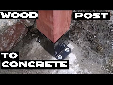 How to attach wood posts / railing to concrete with Simpson Strong Tie E-Z Base