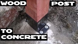 How to attach wood posts / railing to concrete with Simpson Strong Tie E-Z Base